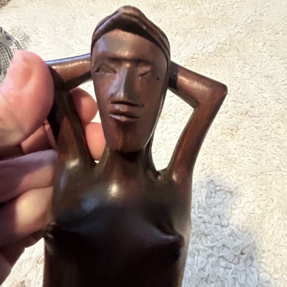 Hawaii Vintage Hand Carved Wooden Nude Woman Lady Nutcracker Folk Art Carving - Picture 14 of 15
